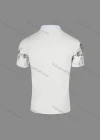 Wholesale Men's Casual Letter Allover Print Contast Collar Polo Shirt - Liuhuamall