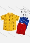 Wholesale Boy's Casual Allover Print Short Sleeve Shirt - Liuhuamall