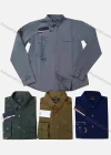 Wholesale Men's Casual Collared Long Sleeve Letter Button Down Shirt - Liuhuamall