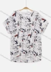 Wholesale Women's Casual Graffiti Print Round Neck Short Sleeve Tee - Liuhuamall