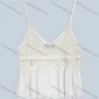 Wholesale Women's Plain Spaghetti Strap Knit Eyelet Embroidered Scallop Hem Crop Cami Top FS22203# preview