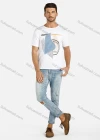 Wholesale Men's Casual Round Neck Geometric Splicing Short Sleeve Tee - Liuhuamall