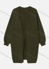 Wholesale Women's Casual Long Sleeve Loose Fit Drawstring Knit Cardigan VC0055# - Liuhuamall