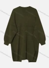 Wholesale Women's Casual Long Sleeve Loose Fit Drawstring Knit Cardigan VC0055# - Liuhuamall