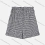 Wholesale Women's Paper Bag Waist Houndstooth Roll Up Hem Casual Short With Belted preview
