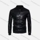 Wholesale Men's Fashion Moto Stand Collar Zipper Leather Jacket Black Clothing Wholesale Market Liuhua