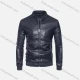 Wholesale Men's Fashion Moto Stand Collar Zipper Leather Jacket Slate Gray Clothing Wholesale Market Liuhua