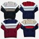 Men's Casual Crew Neck Long Sleeve Colorblock Knit Sweaters Gray Clothing Wholesale Market -LIUHUA