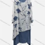 Wholesale Women's Casual Crew Neck Long Sleeve Floral Print Midi Dress preview