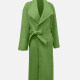 Women's Casual Plain Lapel Long Sleeve Tie Front Wrap Coat With Belt 7# Clothing Wholesale Market -LIUHUA