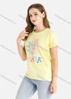 Wholesale Women's Casual Cartoon Sunflower Print Short Sleeve Round Neck Tee - Liuhuamall