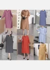 Wholesale Women's Casual Collared Long Sleeve Striped Shirt Dress 2337# - Liuhuamall