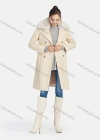 Wholesale Women's Casual Plain Lapel Button Down Wool Over Coat 2202# - Liuhuamall