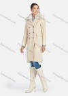 Wholesale Women's Casual Plain Lapel Button Down Wool Over Coat 2202# - Liuhuamall