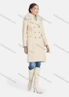 Wholesale Women's Casual Plain Lapel Button Down Wool Over Coat 2202# - Liuhuamall