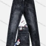 Wholesale Men's Casual Button Zipper Pockets Labelled Plain High Stretch Jean 5651# preview