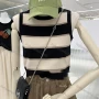 Wholesale Women's Casual Crew Neck Striped Knit Tank Top M949# preview