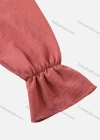 Wholesale Women's V Neck Poet Sleeve Button Front Tie Side Solid Shirt - Liuhuamall