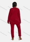 Wholesale Women's Vintage Lounge Long Sleeve Button Front Embroidery Pattern Top & Pant Pajamas Sets - Liuhuamall
