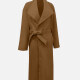Women's Casual Plain Lapel Long Sleeve Tie Front Wrap Coat With Belt 17# Clothing Wholesale Market -LIUHUA