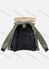 Wholesale Men's Suede Long Sleeve Detachable Fuzzy Collar Bomber Jackets 2993# - Liuhuamall