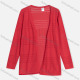 Wholesale Women's Wool Striped Plain Long Sleeve Open Front Cardigan WC212# Red Clothing Wholesale Market Liuhua