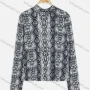 Wholesale Women's Casual Snakeskin Print Long Sleeve Blouse preview