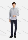 Wholesale Men's Business Plain Collared Button Down Long Sleeve Formal Shirts 5446# - Liuhuamall