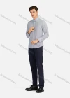 Wholesale Men's Business Plain Collared Button Down Long Sleeve Formal Shirts 5446# - Liuhuamall
