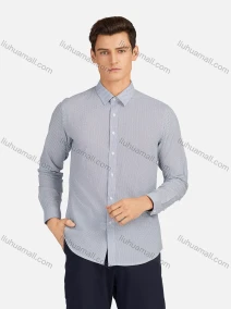 Wholesale Men's Business Plain Collared Button Down Long Sleeve Formal Shirts 5446#, LIUHUA CLOTHING WHOLESALE