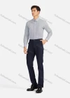 Wholesale Men's Business Plain Collared Button Down Long Sleeve Formal Shirts 5446# - Liuhuamall