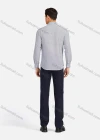 Wholesale Men's Business Plain Collared Button Down Long Sleeve Formal Shirts 5446# - Liuhuamall