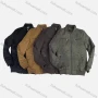 Wholesale Men's Suede Stand Collar Zip Pockets Plain Casual Bomber Jacket 5805# preview