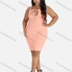 Wholesale Women's Sexy Clubwear Sleeveless Cutout Tie Front Bodycon Plain Cami Dress 73# Clothing Wholesale Market Liuhua