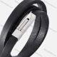 Wholesale Microfiber Leather Button Buckle Bracelet PW732Z# Black Clothing Wholesale Market Liuhua