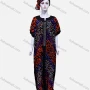Wholesale Women's African Batwing Sleeve Rhinestone Splicing Print Maxi Kaftan Dress With Hijab SB-1-698# preview
