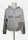 Wholesale Women's Casual Hooded Long Sleeve Button Front Hoodies - Liuhuamall