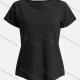 Wholesale Women's Sporty Plain Short Sleeve Breathable Mesh Moisture Wicking Fitness Yoga Top 1# Clothing Wholesale Market Liuhua