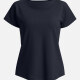 Women's Sporty Plain Short Sleeve Breathable Mesh Moisture Wicking Fitness Yoga Top 3# Clothing Wholesale Market -LIUHUA