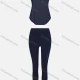 Wholesale Women's Sporty Breathable Mesh Quick Dry Letter Tank Top & Seamless Leggings 2 Piece Yoga Workout Outfits 1009#&1017# 2# Clothing Wholesale Market Liuhua