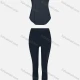 Wholesale Women's Sporty Breathable Mesh Quick Dry Letter Tank Top & Seamless Leggings 2 Piece Yoga Workout Outfits 1009#&1017# 3# Clothing Wholesale Market Liuhua