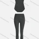 Wholesale Women's Sporty Breathable Mesh Quick Dry Letter Tank Top & Seamless Leggings 2 Piece Yoga Workout Outfits 1006#&1017# 1# Clothing Wholesale Market Liuhua