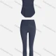 Wholesale Women's Sporty Breathable Mesh Quick Dry Plain Tank Top & Seamless Leggings 2 Piece Yoga Workout Outfits 1009#&1016# 2# Clothing Wholesale Market Liuhua