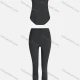 Wholesale Women's Sporty Breathable Mesh Quick Dry Plain Tank Top & Seamless Leggings 2 Piece Yoga Workout Outfits 1008#&1016# 1# Clothing Wholesale Market Liuhua