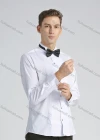 Wholesale Men's Formal Pleated Front Long Sleeve Dress Shirt With Tie Knot - Liuhuamall