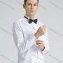 Wholesale Men's Formal Pleated Front Long Sleeve Dress Shirt With Tie Knot preview