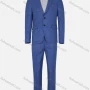 Wholesale Men's Business Plain Single Breasted Pockets Shawl Collar Slim Fit Blazer & Trousers 2 Piece Sets preview