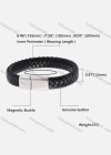 Wholesale Genuine Leather Woven Magnetic Buckle Bracelet PW736# - Liuhuamall