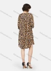 Wholesale Women's Casual Leopard Print V Neck 3/4 Sleeve Short Dress - Liuhuamall