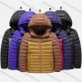 Wholesale Kids Casual Colorblock Hooded Long Sleeve Zipper Pocket Thermal Puffer Jacket preview